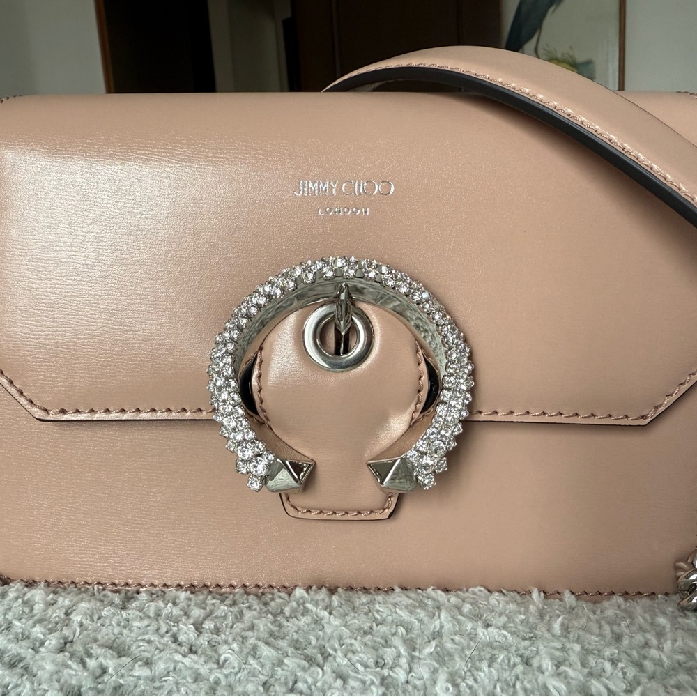 Jimmy Choo Pink Crossbody Bag with Sparkling Hardware - Picture 2 of 12